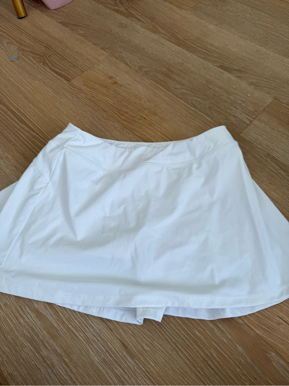 Elle White Active Skort with Inner Shorts